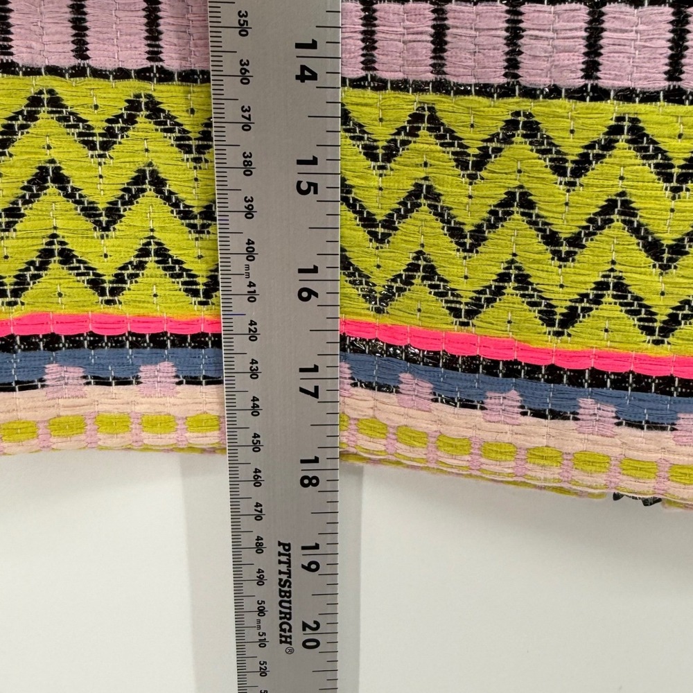 Milly Womens Size 2 Neon Geometric Striped Mini Skirt Multi Color Made in USA - Picture 6 of 6